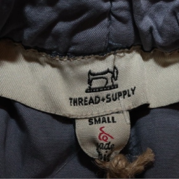 NWT Thread & Supply Gray Paper Bag Maria Pants Elastic Waist Size S - Picture 6 of 9